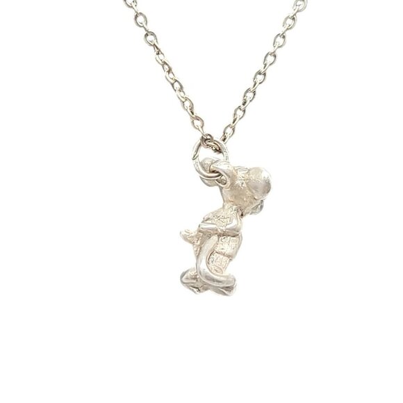 Sterling Silver Disney Vintage Pendant 925 Mickey Mouse 19" Silver Tone Chain - Picture 15 of 16